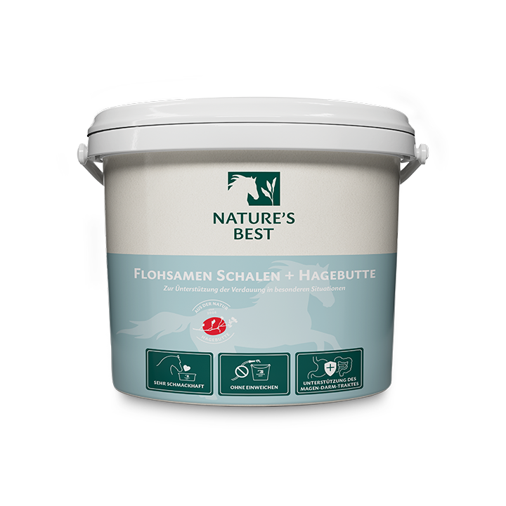 NATURE’S BEST Flohsamenschalen + Hagebutte